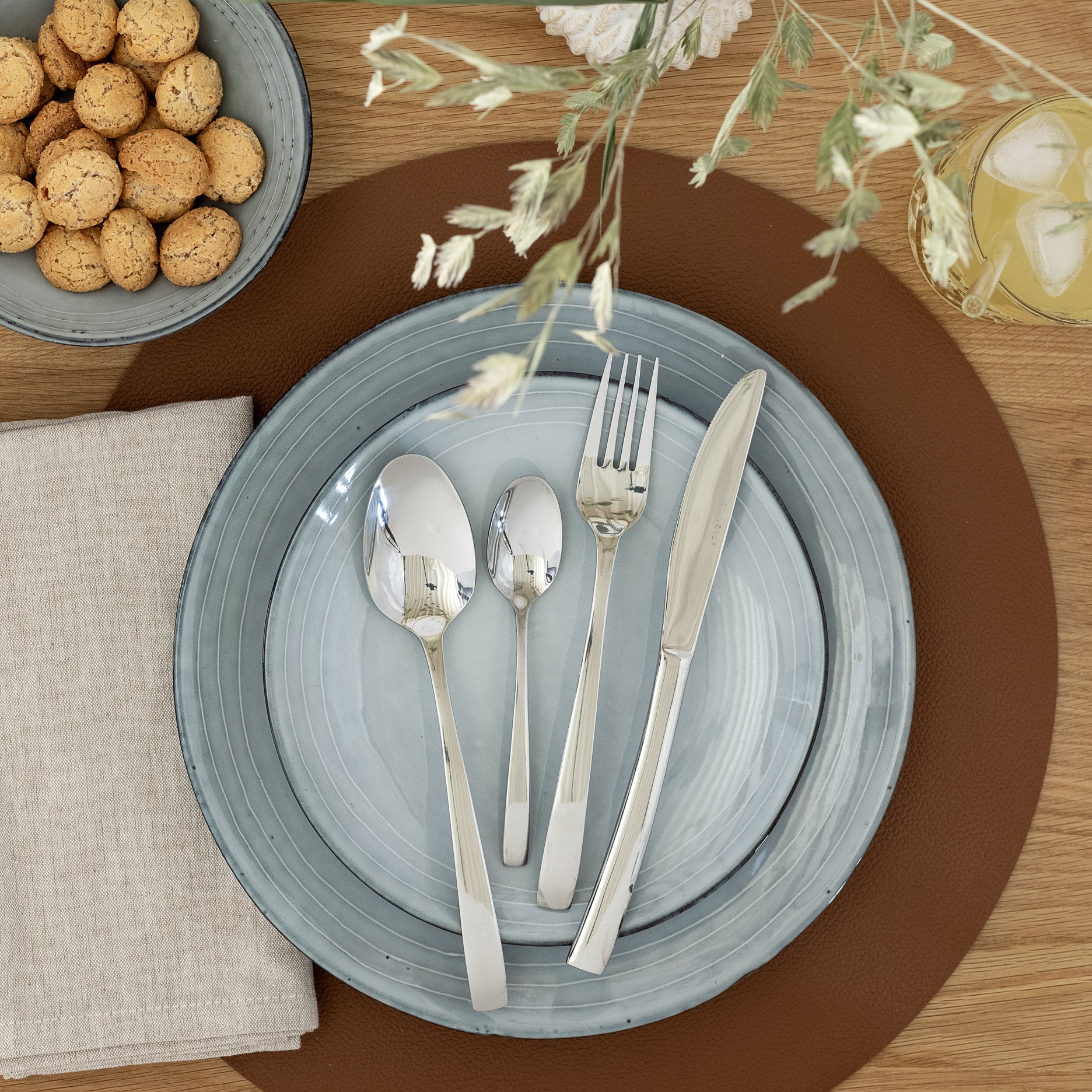 Vendbar dækkeserviet Ø38 cm